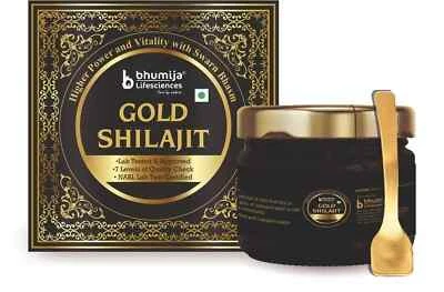 BHUMIJA LIFESCIENCES Gold Shilajit Resin - Superior Quality Resin for Boosting Energy 20g x (2 Packs)