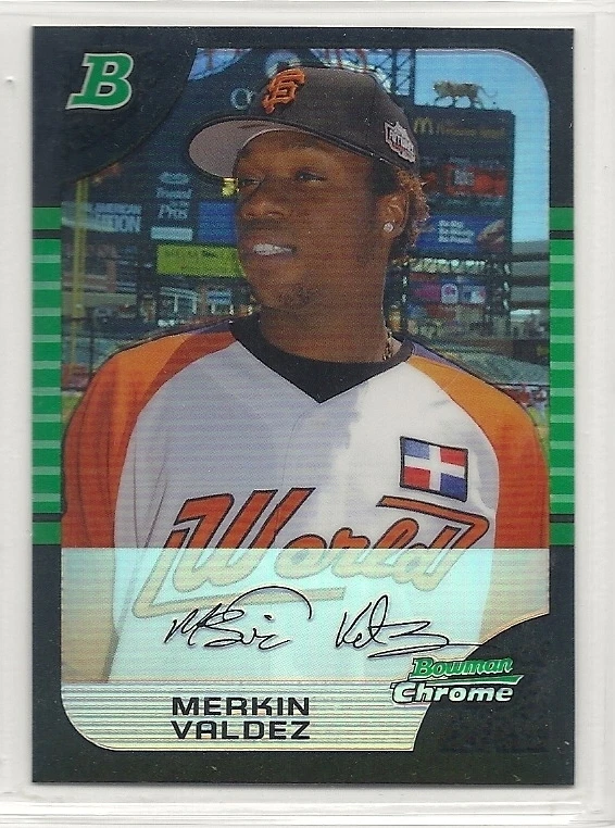 2005 Bowman Chrome Draft Picks - Refractor - #132 - Malkin Valdez - Giants - Image 1 of 1