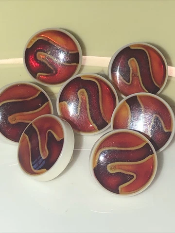 Vintage button lot Orange Swirl Cover
