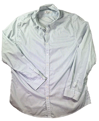 Camisa Evolved Kent Para Hombres XL Azul Blanco Guinga Cuadros Elastizada Papá Caminata Trabajo Y2K Foto 1 de 4