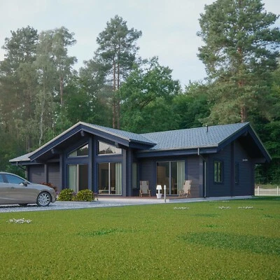 €50k/129 m² FERTIGHAUS-BAUSATZ AUS ÖKOLOGISCHEN BRETTSCHICHTHOLZ - RABATTCARD 3% - Image 1 of 4