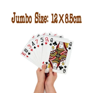 Jumbo Extra Large Giant Playing Cards Bridge Poker Whist Games Gambling Gaming - Picture 1 of 6