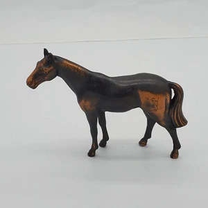 Bronze thoroughbred horse pot metal 6 1/2 inches tall 8 inches long - Picture 1 of 6