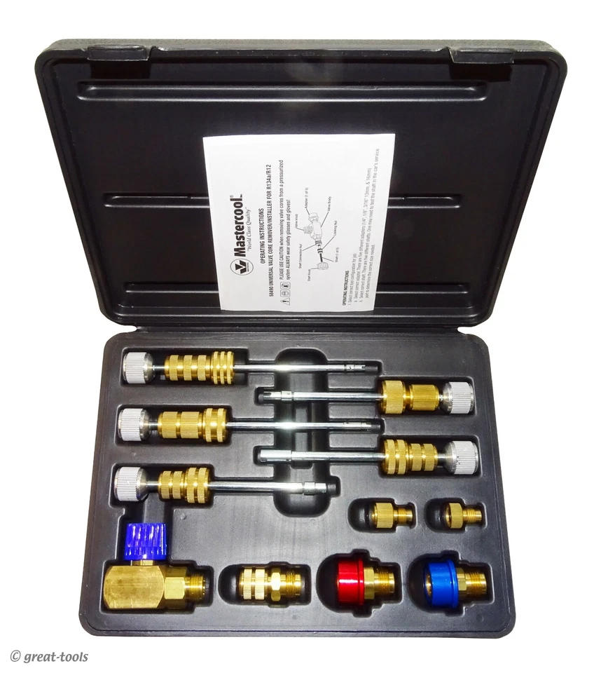 AIR CONDITIONING VALVE CORE REMOVER & INSTALLER SET – a/c service tools, ac tool - Image 1 of 1