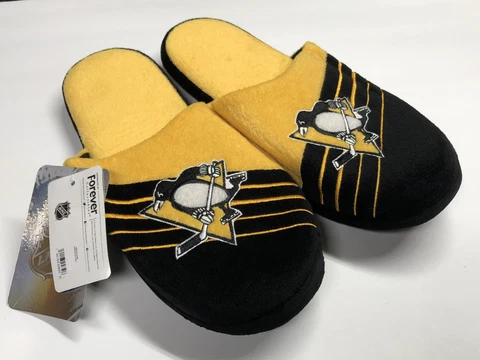 NHL Pittsburgh Penguins Mens Slippers Sizes: 7-8, 9-10, 11-12, 13-14 Cover