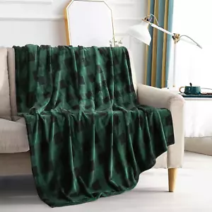 Velvet Touch Ultra Plush Christmas Holiday Buffalo Plaid Fleece Throw/Blanket - Picture 1 of 12
