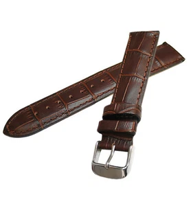 Hadley-Roma MS898 26mm Brown Alligator Grain Genuine Leather Mens Watch Band - Picture 1 of 3