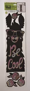 New Cool Llama With Flowers Translucent Removable Wall Decal Room Decor - Picture 1 of 12