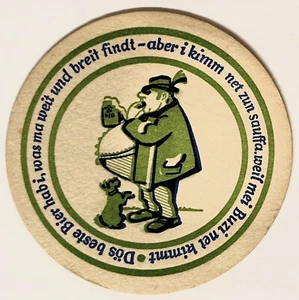 MÜNCHEN TEGERNSEE BAYRISCHES BRAUHAUS BUZI 1 BIERDECKEL ca. 40-60 JAHRE ALT - Bild 1 von 2