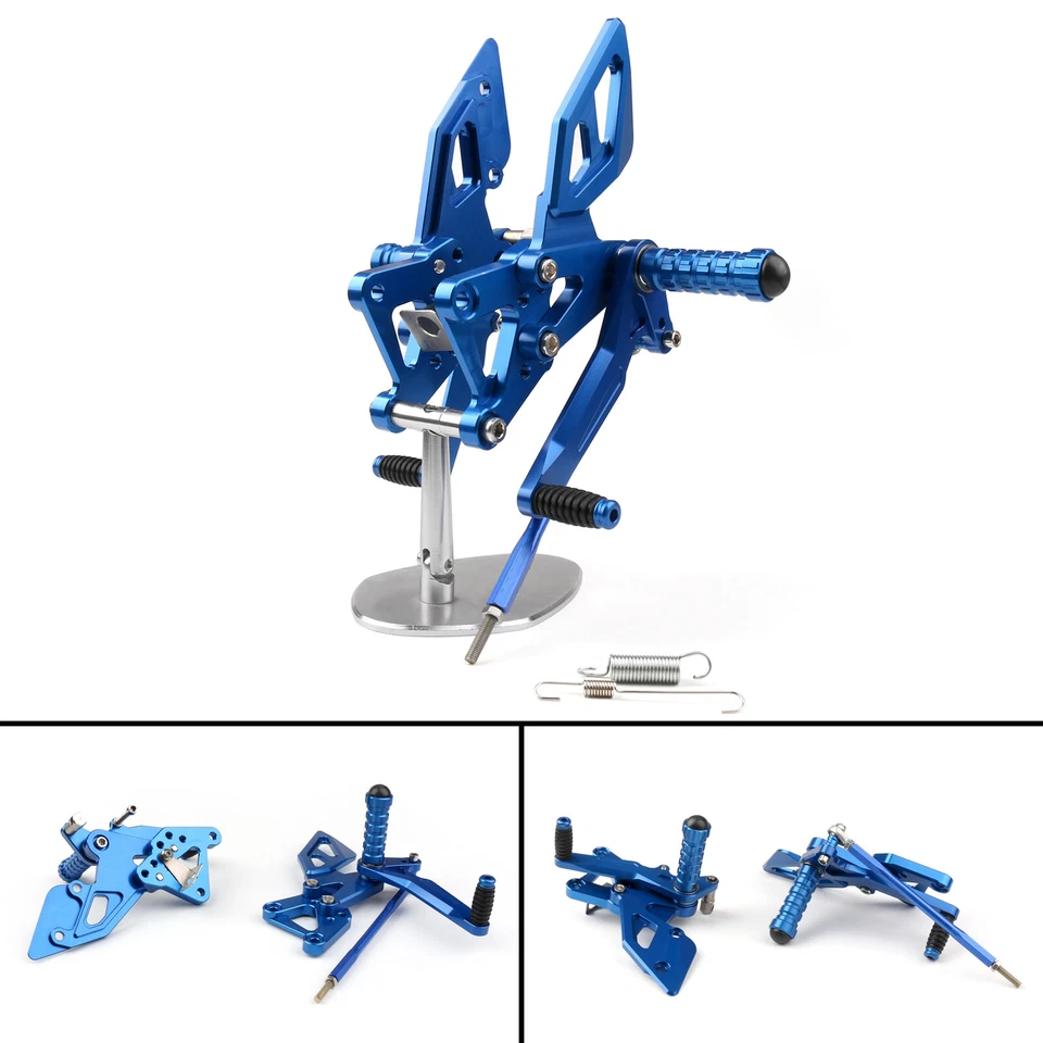 Rearsets Rear Sets Footpegs Footrest Blue For Yamaha YZF R25 R3 2014-2016 #3 Foto 1 de 4