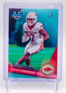 Rashod Dubinion 2023 Bowman Chrome Aqua Refractor RC /299 Arkansas - Picture 1 of 2