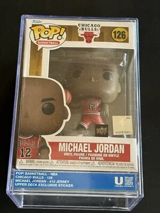 Michael Jordan Upper Deck Uncirculated Funko Pop! #12 Bulls jersey w Hard Case - Picture 1 of 1