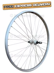 Baldy's 26" REAR Mountain Bike Wheel SCREW ON Sealed Bearing Hub Silver - Picture 1 of 10