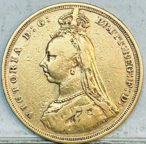 AUSTRALIA 1889 S ORO SYDNEY SOBERANO RARO FECHA CLAVE BAJA COMO NUEVA ALTA CALIDAD #01 - Imagen 1 de 2
