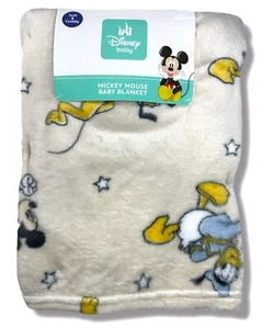 BLANKET PLUSH - DISNEY BOYS 253 - MICKEY MOUSE DONALD - BABY TODDLER CRIB BED - Picture 1 of 1