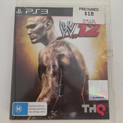 WWE 12 2K12 PS3 CIB Sony PlayStation 3 Complete with Manual - Image 1 of 4