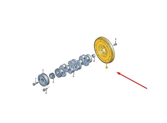 NEU AUDI Q3 F3 SCHWUNGRAD 04L105266AD ORIGINAL