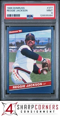 Donruss #377 1986 Reggie Jackson Angels Hof PSA 9 Foto 1 de 2