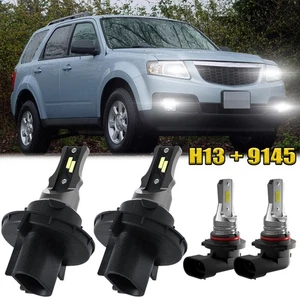 For Mazda Tribute 2008-2010 2011 LED Headlight Hi/Lo+Fog Light Bulbs Combo 4x - Picture 1 of 10