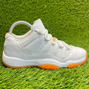 Nike Air Jordan Retro 11 Low Citrus Boys Size 6Y White Athletic Shoes Sneakers - Picture 1 of 14