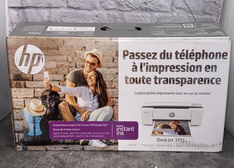 HP DeskJet 3755 Wireless All-in-One Printer (J9V91A) New Open Box - Image 1 of 3