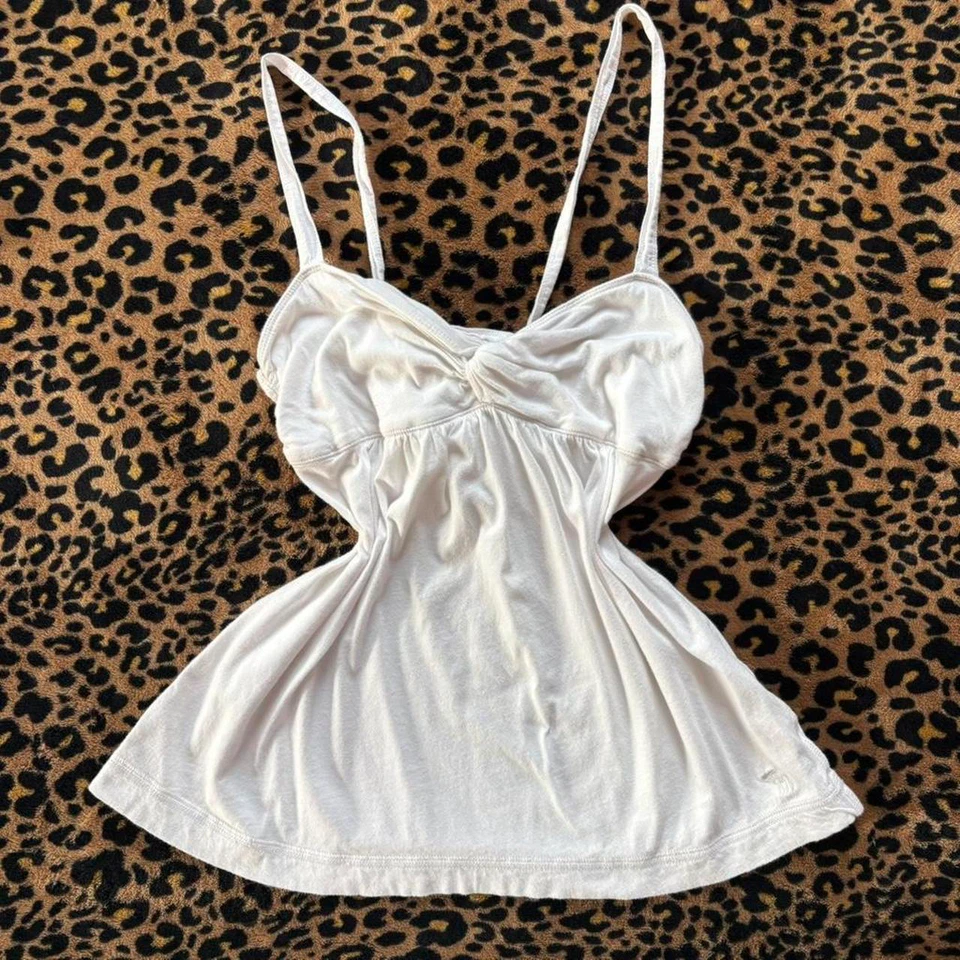 Babydoll branca Abercrombie&Fitch vintage dos anos 2000 tamanho M - Imagem 1 de 4