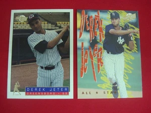 Derek Jeter Fleer Excel 1993-94 #106 Greensboro y 1994-95 All Star #5 Tampa MiLB - Imagen 1 de 5