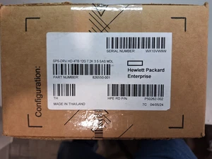 HPE 826550-001 4TB 12G 7.2K 3.5" LFF SAS MDL New in Box - Afbeelding 1 van 5