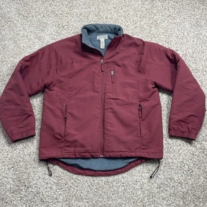 Duluth Trading Jacket Men’s Large Dark Red Fleece Lined Full Zip Coat - Picture 1 of 6
