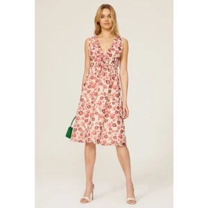 Vestido Floral Sipos New York Fresa Gasa Talla Pequeña - Imagen 1 de 10