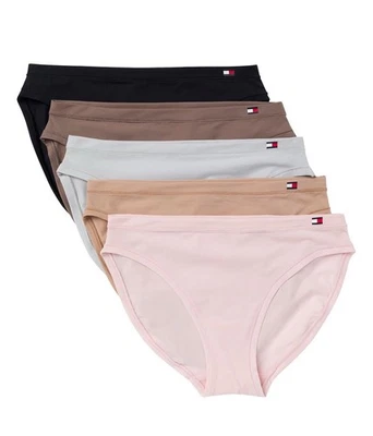 Tommy Hilfiger Mujer Bikini Ropa Interior Paquete de 5 Talla L❗️Sin Etiquetas Foto 1 de 4