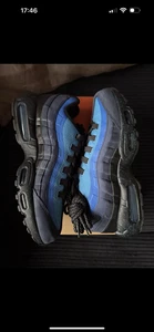 UK 10.5 Nike x STASH Air Max 95 Obsidian Black Blue HF5515400 - Picture 1 of 7