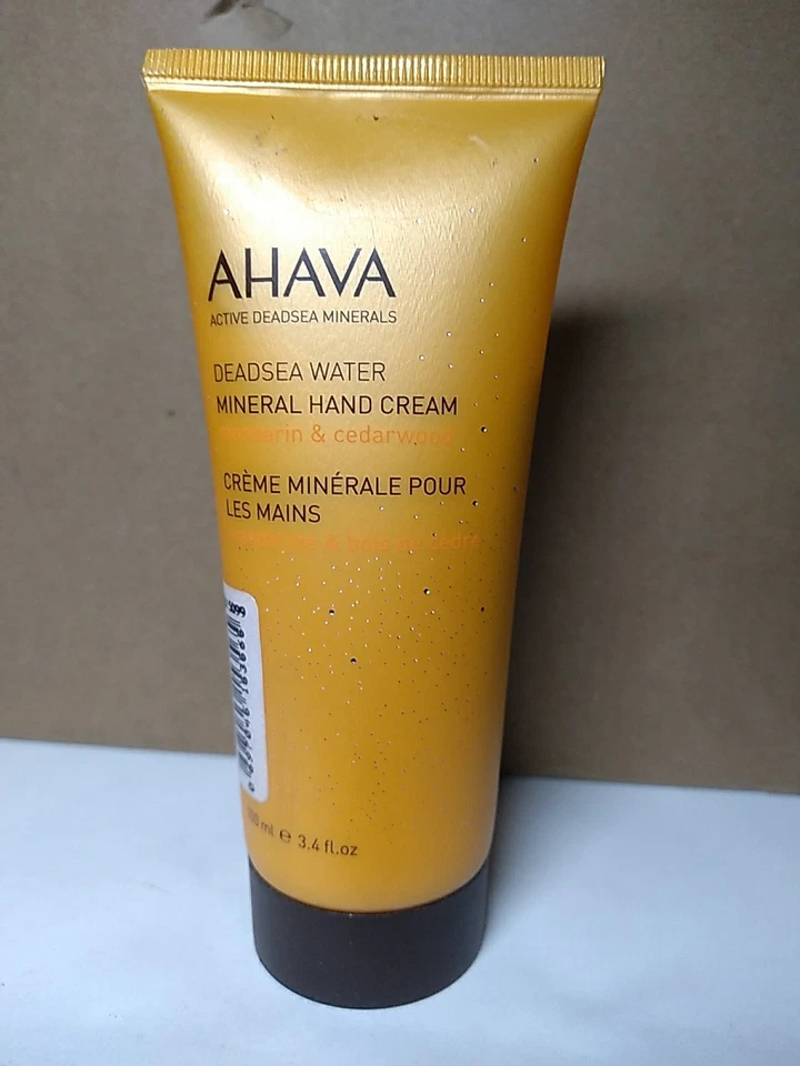 Crema de manos mineral de agua de Deadsea AHAVA mandarina y madera de cedro 3,4 fl oz nueva sin caja Foto 1 de 4