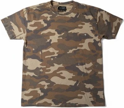 CAMISETA HOMBRE: Pacsun Camuflada Calce Cuadrado Marrón Streetwear Patín Desgastado MEDIANO M Foto 1 de 3