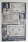 Francja Banknot Pocztówka z I wojny światowej 3 francuskie banknoty i 3 żołnierzy