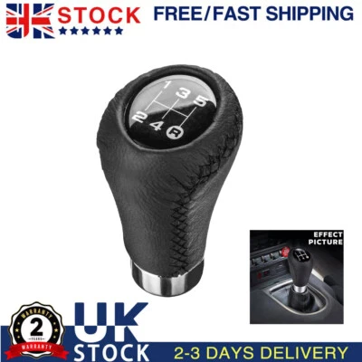 5 Speed Shift Knob Manual PU Leather Gear Stick Shifter Lever PU Leat Universal - Image 1 of 4