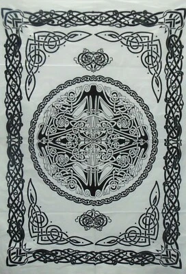 Póster tapiz de algodón para cantar paz celta colgante de pared bohemio decoración del hogar étnico Foto 1 de 2