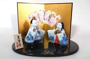 New Hina ningyo Japanese girls festival doll Mino yaki pottery Made in Japan - Picture 1 of 9