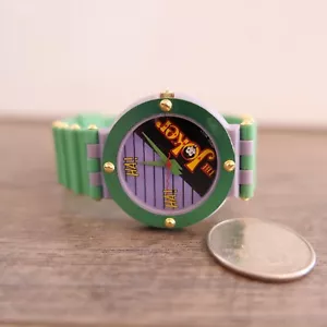 Vtg. 1989 D.C Batman The Joker Watch Original HA! HA! By Quintel Green Purple !! - Picture 1 of 3