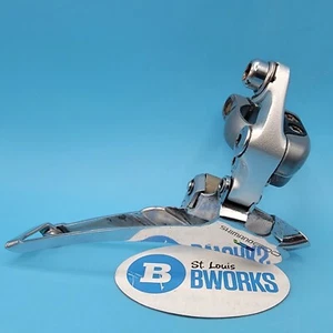 Vintage Shimano 600 Tricolor Front Derailleur 28.6mm Clamp Double Bottom Pull d1 - Picture 1 of 8