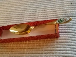 Vintage Souvenir Collectible Gold Spoon December Narcissus Birth Month     - Picture 1 of 7