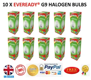 10x  Eveready G9 Halogen Capsule Bulbs Replace Bulb Light Lamp Warm White 240 UK - Picture 1 of 2