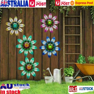 Metal Flower Wall Art Sculpture Outdoor Hanging Ornament for Garden Home Decor - image 1 of 4