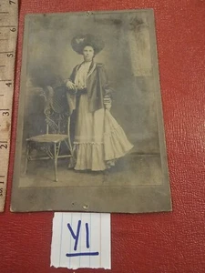 VINTAGE CABINET CARD  PHOTOGRAPH (Y1) - Picture 1 of 2