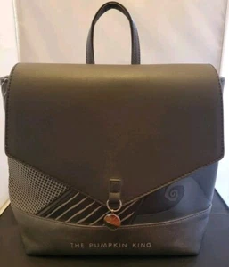 loungefly mini backpack nightmare before christmas Purse Disney Black 10" X 12" - Picture 1 of 21