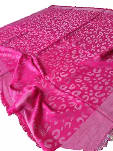 Louis Vuitton Fuchsia Leopard Monogram Shawl Made In Italy - Picture 1 of 11