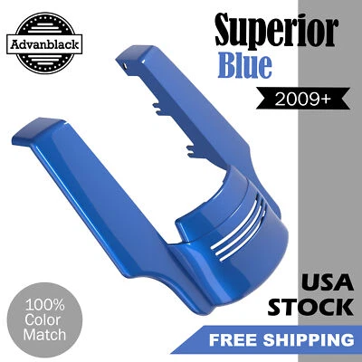 Extensión de guardabarros trasero Advanblack Superior azul estirado para 09+ Harley Davidson Foto 1 de 4