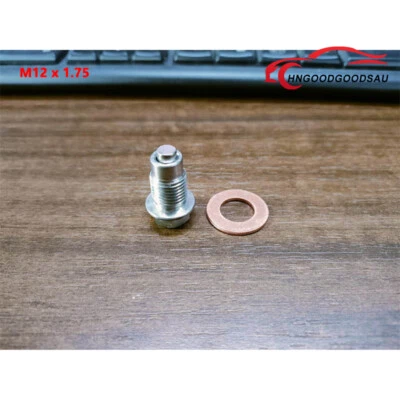 M12 x 1.75 Magnetic Oil Drain Plug with Washer for Toyota Lexus Nissan Infiniti - image 1 of 4