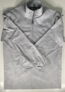 Travis Mathew Jacket Mens Medium Gray Full Zip Golf Windbreaker Pineapple - Picture 1 of 13