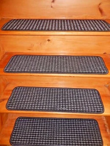 13 STEP 9" x 30" + Landing 30" x 30" Stair Treads Vinyl Backing Non Slip - Picture 1 of 5